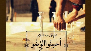 حدیثی از امیرالمومنین علی علیه‌السلام پیرامون وضو گرفتن