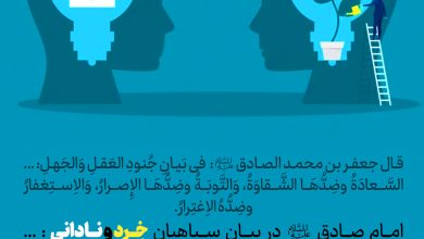 حدیث خرد و نادانی از امام صادق علیه السلام